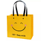 کیسه های کاغذی کرافت لبخند مقاوم در برابر ضربه ISO کیسه کاغذی ته مربعی زرد