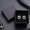 جعبه جواهرات کاغذ سیاه بسته بندی جواهرات برای گوشواره و گردنبند
