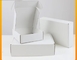 جعبه کاغذ راه راه زیست تخریب پذیر 15x15x5 سانتی متر جعبه کاغذ تاشو سفید ساده