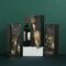 کیسه های کاغذی بطری شراب چاپ سفارشی جعبه های مقوایی راه راه طلا مهر زنی