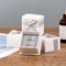 چاپ سیلک کاغذ بسته بندی جواهرات 2 حلقه جعبه عروسی مقوایی