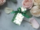 جعبه کاغذی عروسی شکلاتی ODM 5*5*12cm با روبان